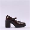 Wonders Lady Bold Mary Jane Heel - Brown Patent